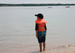 Boy overlooking Harbor
