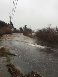 Waves Crashing on Rendezvous Lane during January 2018 Super tide